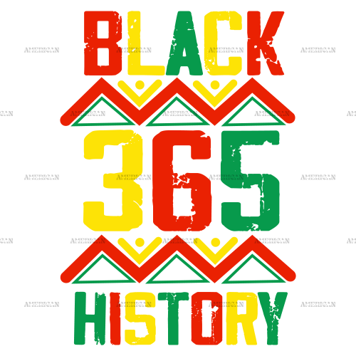 Black 365 History DTF Transfer
