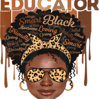 Black Educator DTF Transfer