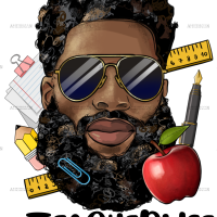 Black Man Teacher Life DTF Transfer