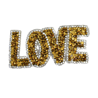 Alternative view of Love Word Rhinestone Patch