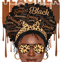 Black Women Teacher DTF Transfer