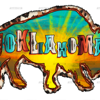 Oklahoma Buffallo DTF Transfer