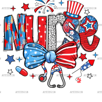 Retro USA Nurse DTF Transfer