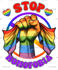 Stop Homofobia DTF Transfer