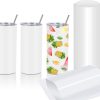 15 Oz Sublimation Skinny Tumbler with Lids & Straw Included